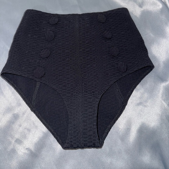 Lisa Marie Fernandez Black High-Waisted Bikini Bottom - Picture 1 of 4